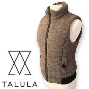 TALULA Aritzia Brown Gold Italian WOOL Quilted PUFFER VEST! 🍂